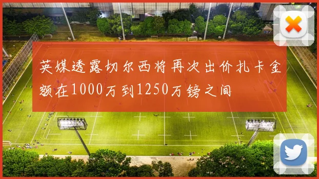 英媒透露切尔西将再次出价扎卡金额在1000万到1250万镑之间